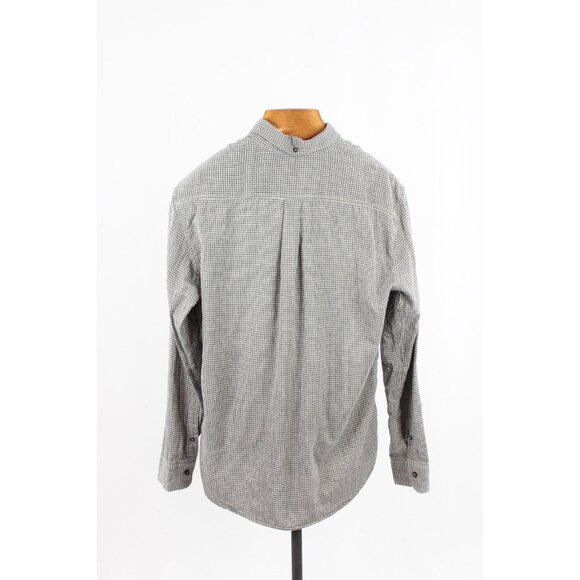 BILLY REID Kirby Standard Grey Check Cotton Flannel Button Down Shirt, Size M - Picture 2 of 14